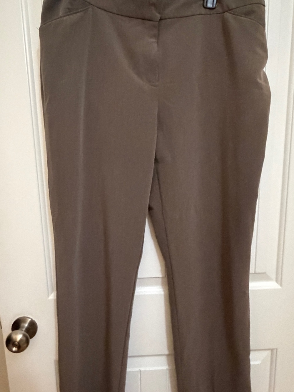 Chico's Brown Straight Leg Ponte Trousers Sz. 2.5